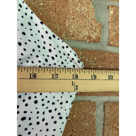 Gap Cami Strappy Polka Dot White Black Summer Dress Button Front Sleeveless - Picture 5 of 12